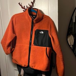 Orange north face fleece